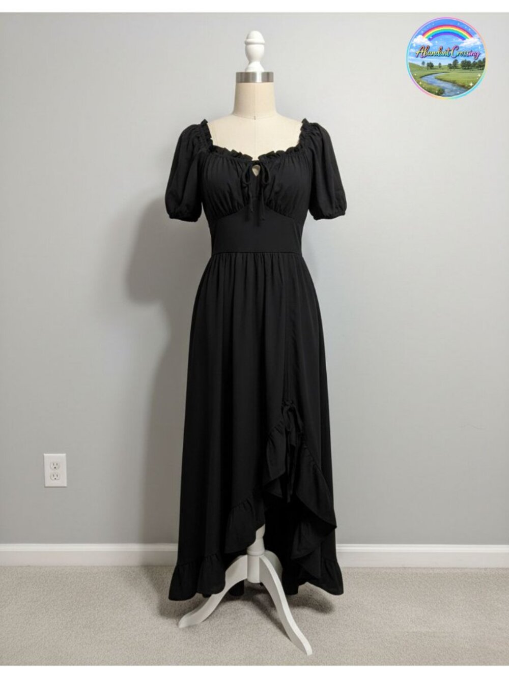 Renaissance Corset Dress High Low Victorian Peasant Costume